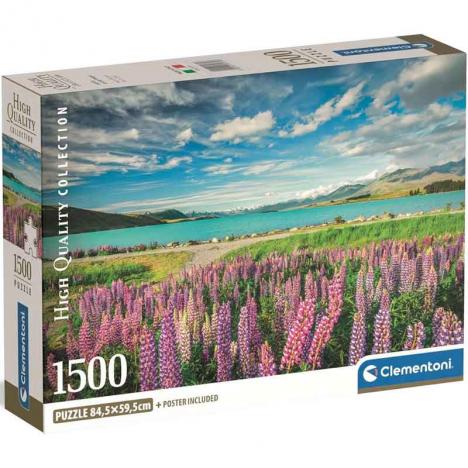 Puzzle Lupins At Lake Tekapo 1500 Piezas (Clementoni 31731)