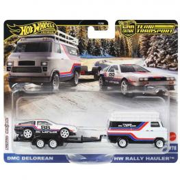 Hot Wheels - Team Transport DMC DeLorean y HW Rally Hauler (Mattel JBM35)