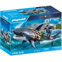 Playmobil 71793 - Pirates: Tiburón Gigante con Pirata