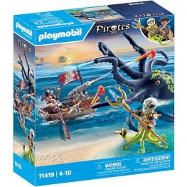 Playmobil 71419 - Pirates: Batalla con Pulpo Gigante