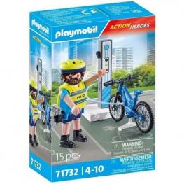 Playmobil 71732 - Action Heroes: Patrulla en Bicicleta