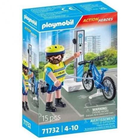 Playmobil 71732 - Action Heroes: Patrulla en Bicicleta