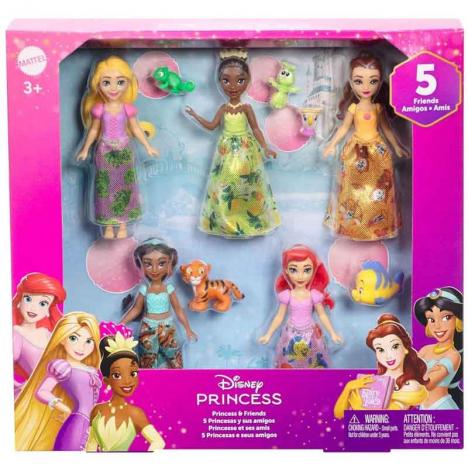 Mini Princesas Disney - Set 5 Princesas y sus Amigos (Mattel JBL33)