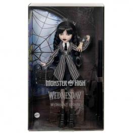 Monster High Miércoles Addams con el Uniforme de la Academia Nevermore (Mattel HXJ04)