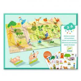 Pegatinas Reposicionables Granja (DJECO 30045)