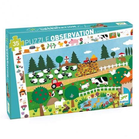 Puzzle Observación La Granja 35 Piezas (DJECO 37591)