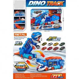 Camión Pista Dino Transformable con 2 Coches