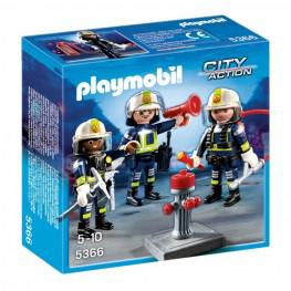 Playmobil Equipo De Bomberos