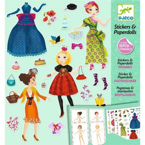 Pegatinas Muñecas de Papel Moda a Tope (DJECO 39691)
