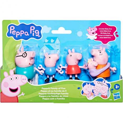 Peppa Pig - Pack 5 Figuras Peppa y su Familia de 5  (Hasbro G0506)