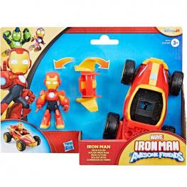 Marvel Iron Man and His Awesome Friends - Bólido con Figura Iron Man (Hasbro G1471)