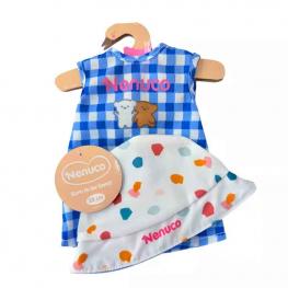 Nenuco Ropita en Percha Vestido Cuadros 35cm.