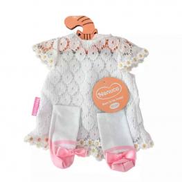 Nenuco Ropita en Percha Vestido Blanco 42cm.