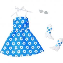 Barbie Moda Look Completo - Azul con Flores (Mattel HYV22)