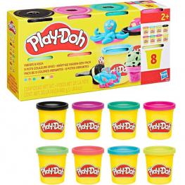 Play-Doh Pack de 8 Botes Colores Vibrantes (Hasbro G0692)