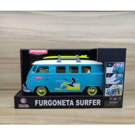 Furgoneta Surfer Retro 1:14 con Luz y Sonido