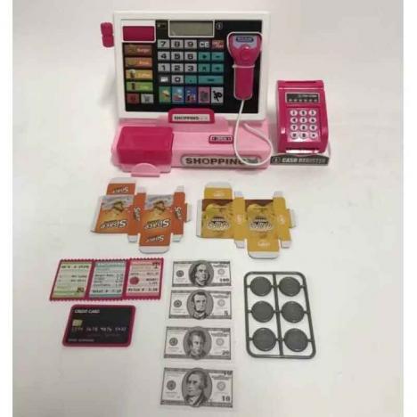 Caja Registradora Rosa con Escáner y Accesorios
