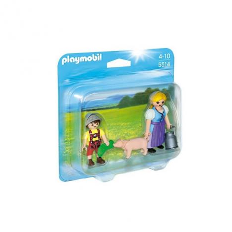 PLAYMOBIL DUO PACK CAMPESINA Y NIÑO.