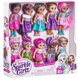 Pack 10 Mini Muñecas Princesas Sparkle Girlz