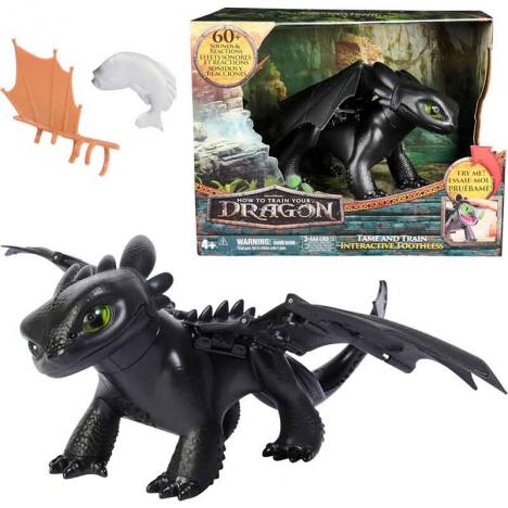 Como Entrenar a tu Dragón Figura Dragon Toothless Interactivo Doma y Entrena (Spin Master 6072728)