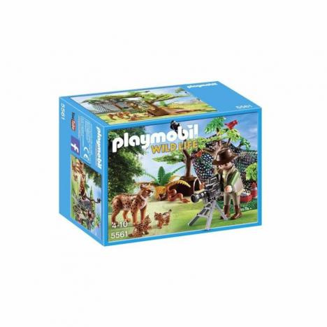 PLAYMOBIL FAMILIA DE LINCES CON CAMARA.