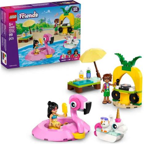 Lego 42658 Friends - Fiesta en la Piscina con Flamenco y Unicornio