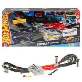 Hot Wheels Pista Racing F1 Motorizada + 3 Coches (Mattel JDY16)