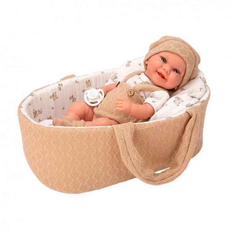 Muñeca Elegance Babyto Marrón con Capazo 33 cm.