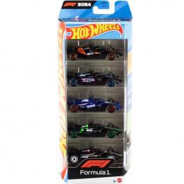 Hot Wheels Pack de 5 Vehículos Formula 1 (Mattel JGF58)
