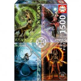 Puzzle Elemental Magic Star Chart, Anne Stokes 1500 Piezas (Educa 19941)