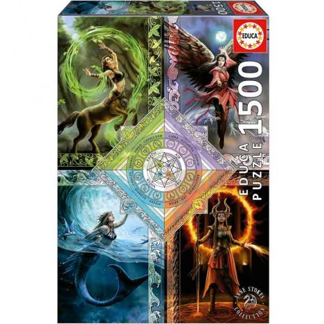 Puzzle Elemental Magic Star Chart, Anne Stokes 1500 Piezas (Educa 19941)