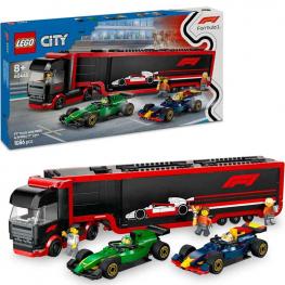 Lego 60445 City - Camión de F1 con Coches de F1 RB20 y AMR24