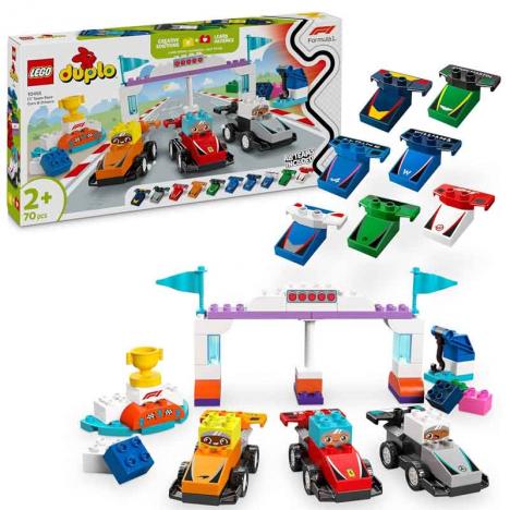 Lego 10445 Duplo - Coches de Carreras y Pilotos del Equipo de F1