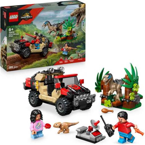 Lego 76972 Jurassic World - Huida en Todoterreno y Raptor al Acecho