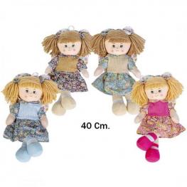 Muñeca  de Trapo Daniela 40 cm Modelos Surtidos