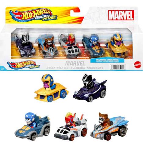 Hot Wheels - Pack de 5 Coches Marvel (Mattel HPN40)