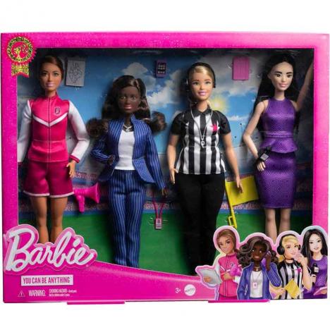 Barbie Set 4 Muñecas Carreras Deportivas (Mattel HKT80