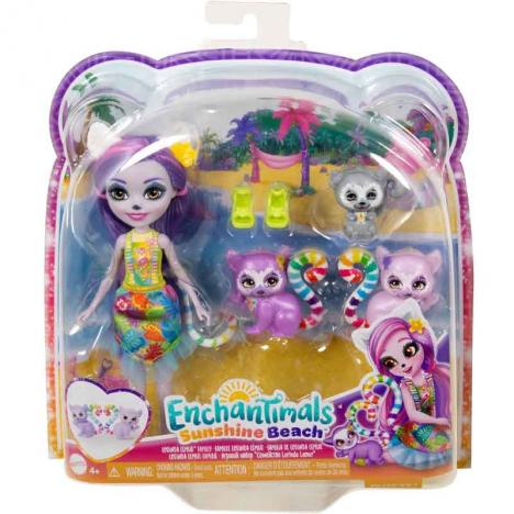 Enchantimals Lorinda Lemur y Familia de Lemures (Mattel HRX86)