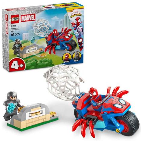 Lego 11206 Super Héroes Marvel - Spidey en su Moto vs. Rino