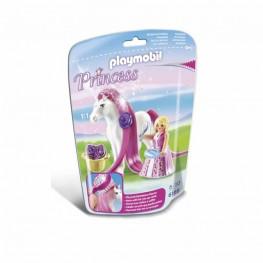 PLAYMOBIL PRINCESA ROSA CON CABALLO.