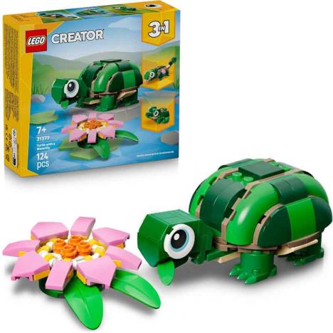 Lego 31377 Creator - Tortuga con Flor de Nenúfar
