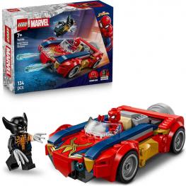 Lego 76336 Super Héroes Marvel - Coche de Spider-Man vs. Lobezno Venomizado