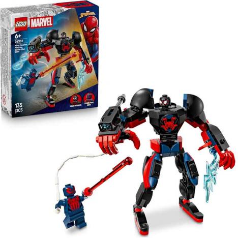Lego 76337 Super Héroes Marvel - Armadura Robótica de Miles Morales vs. Spider-Man 2099