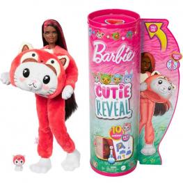 Barbie Cutie Reveal Disfraz de Gatito Panda Rojo (Mattel HRK23)