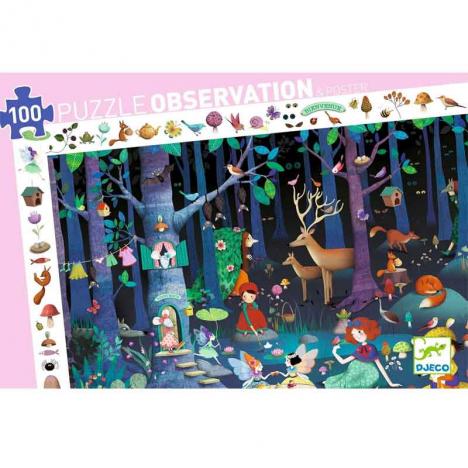 Puzzle Observación Bosque Encantado 100 Piezas (DJECO 37504)