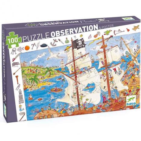 Puzzle Observación Los Piratas 100 Piezas (DJECO 37506)