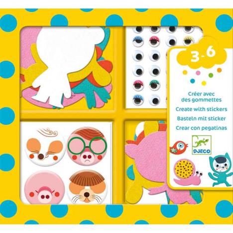 Crear con Pegatinas Animales (DJECO 39050)