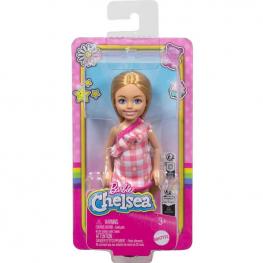 Barbie Club Chelsea - Rubia con Vestido de Cuadros (Mattel HXM95)