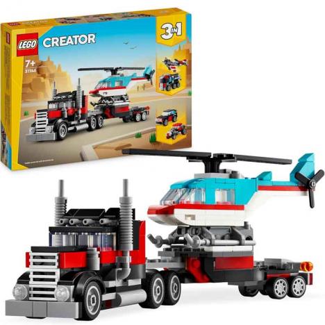 Lego 31146 Creator - Camión Plataforma con Helicóptero