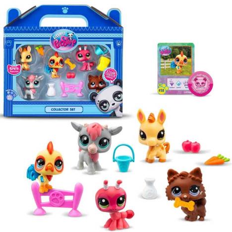 Littlest Pet Shop Pack 5 Mascotas Granja (Bandai 00579)